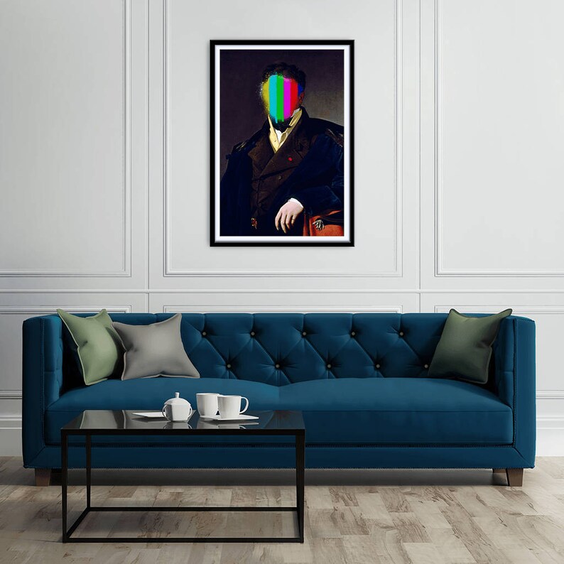 Large Unusual Framed Art Print // Eccentric Modern Wall Art // Etsy