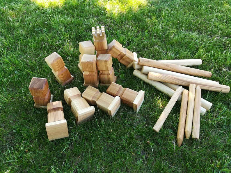 Kubb Lawn Game Set Viking Chess Backyard Game Beach Game Etsy