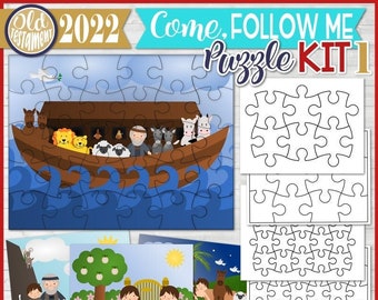 Old Testament DIY Puzzle Kit, Come Follow Me, JANUARY, FEBRUARY, The Creation, Adam and Eve, Noah's Ark, Abraham and Isaac