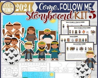 Book of Mormon Storyboard Kit 5, Come, Follow Me 2024, JUNE & JULY, Alma, Amulek, Nehor, Zeezrom, Ammon