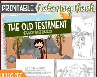 Old Testament Coloring Book with Story Summaries, Printable