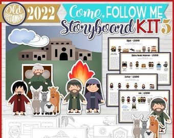 Come Follow Me Old Testament Storyboard Kit 5 JULY-AUGUST 2022, Elijah, Elisha, Esther and Job
