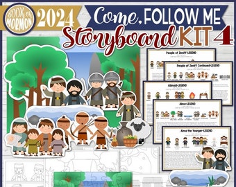 Book of Mormon Storyboard Kit 4, Come, Follow Me 2024, MAY, Zeniff, Abinadi, Alma, Alma the Younger