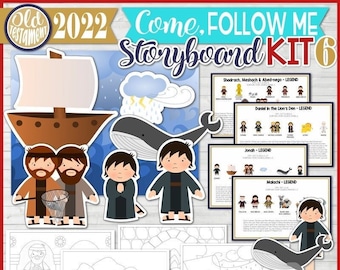 Come Follow Me Old Testament Storyboard Kit 6 NOVEMBER-DECEMBER 2022, Shadrach, Meshach & Abed-nego, Daniel, Jonah, Malachi