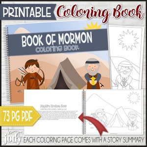 Printable Book of Mormon Coloring Book with Story Summaries