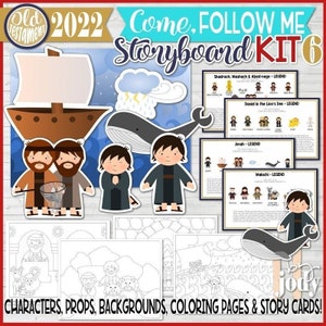 Come Follow Me Old Testament Storyboard Kit 6 NOVEMBER-DECEMBER 2022, Shadrach, Meshach & Abed-nego, Daniel, Jonah, Malachi
