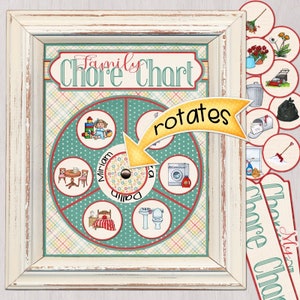 Family Chore Chart Kit, Job Chart, Rotating Family Chore Chart