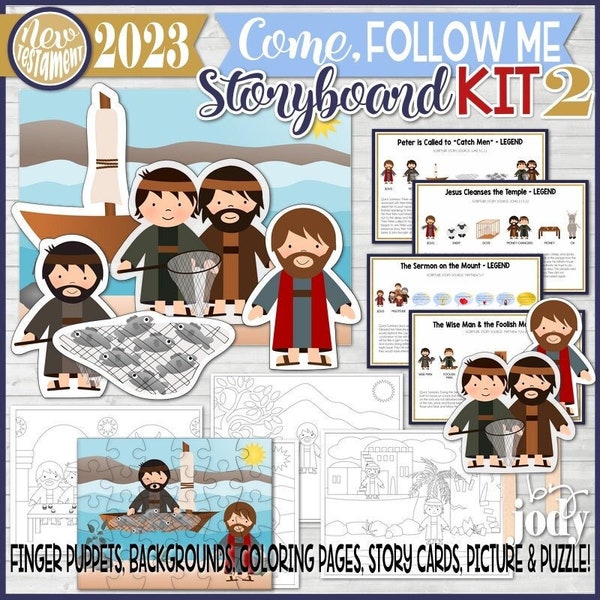Neues Testament Storyboard Kit 2, Fingerpuppen, Malseiten (PDF)