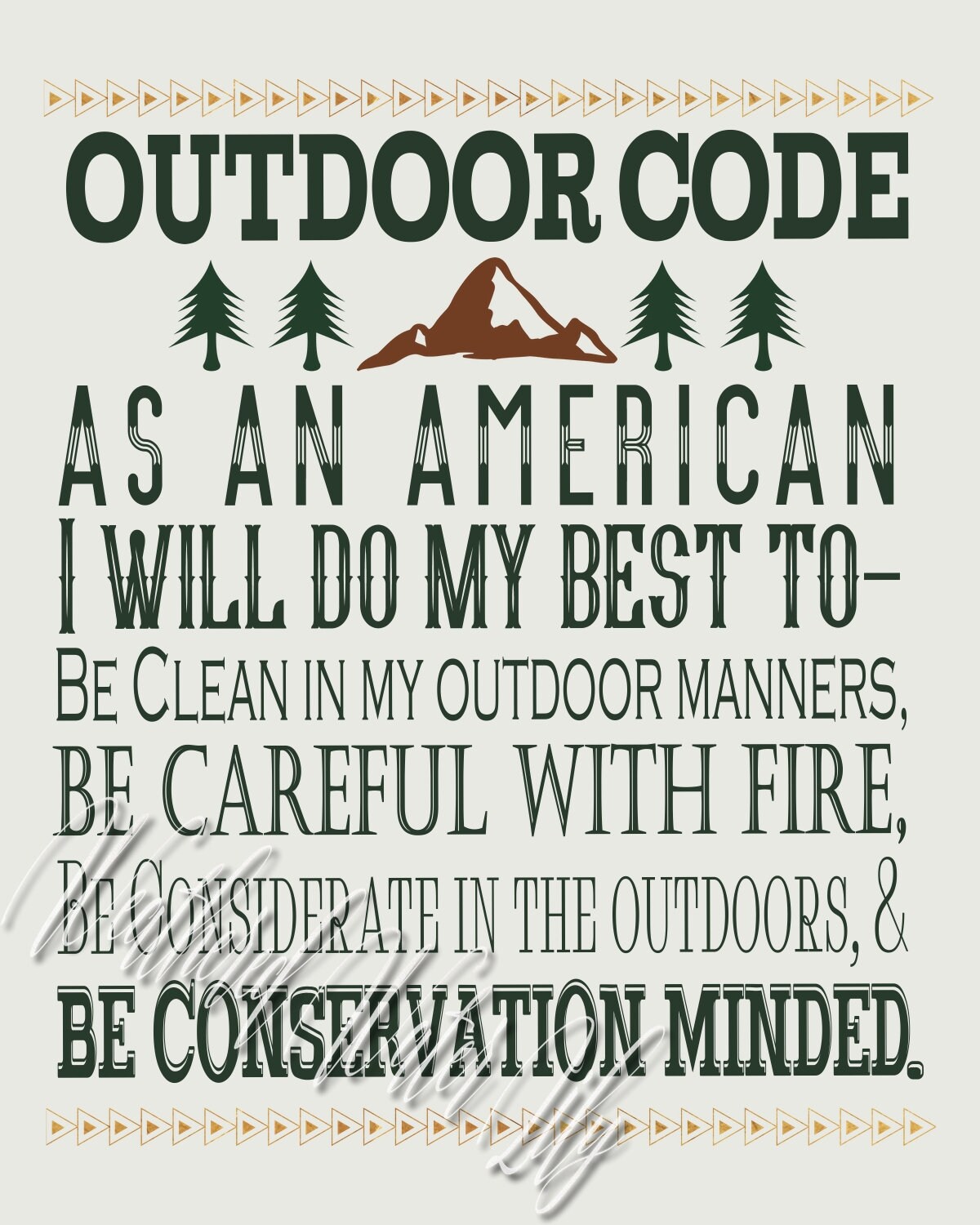 Scout Outdoor Code BSA Digital Printable Etsy