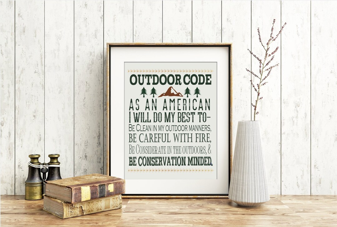 Scout Outdoor Code BSA Digital Printable - Etsy