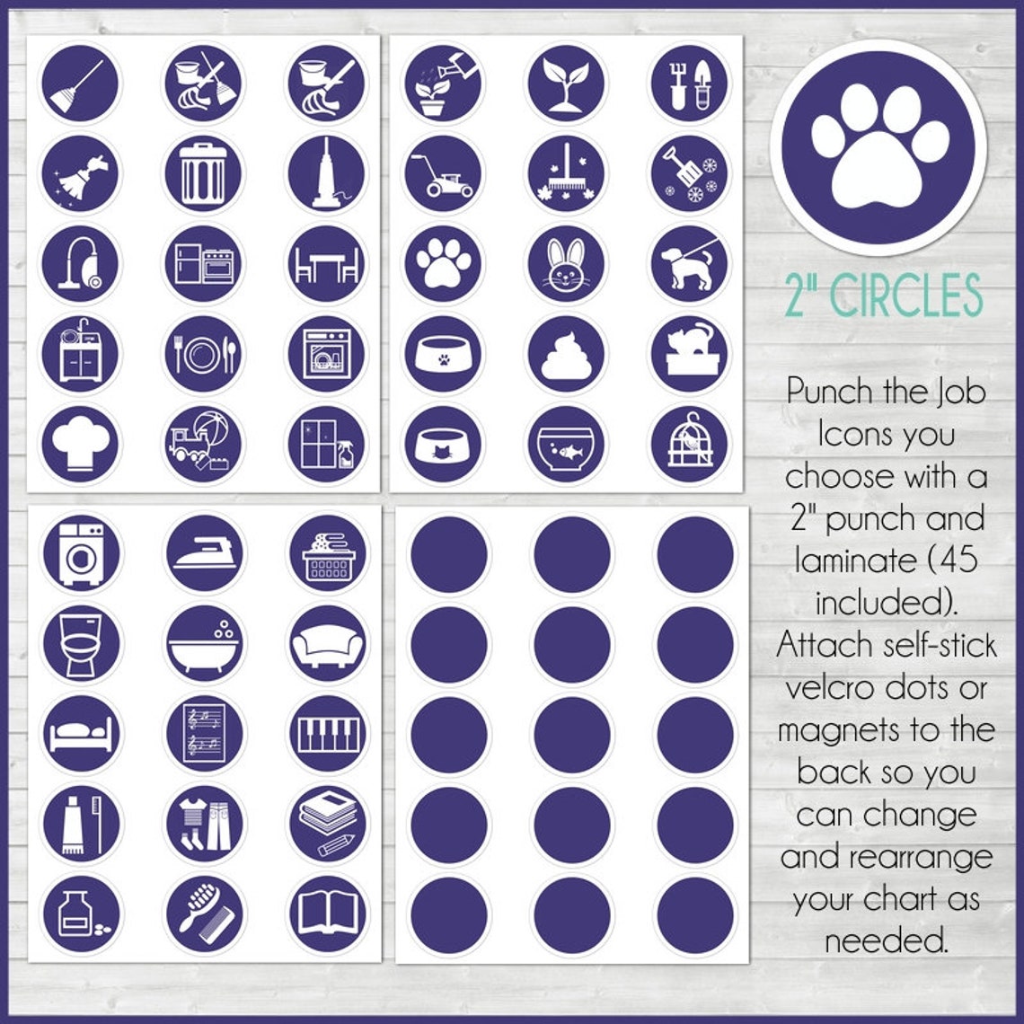 Rotating Family Chore Chart Kit (digital Download) - Etsy