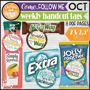 Doctrine & Covenants Favor and Gift Tags, Come Follow Me Gift Tags for OCTOBER, Digital Printable, Handouts