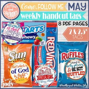 Doctrine & Covenants Favor and Gift Tags, Come Follow Me Gift Tags for MAY, Digital Printable, Handouts