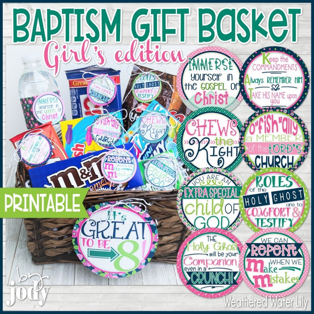 Baptism Gift Basket Girls Edition, Baptism Gifts, Baptism Favors Etsy