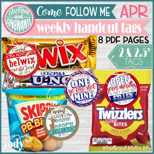 Doctrine & Covenants Favor and Gift Tags, Come Follow Me Gift Tags for APRIL, Digital Printable, Handouts