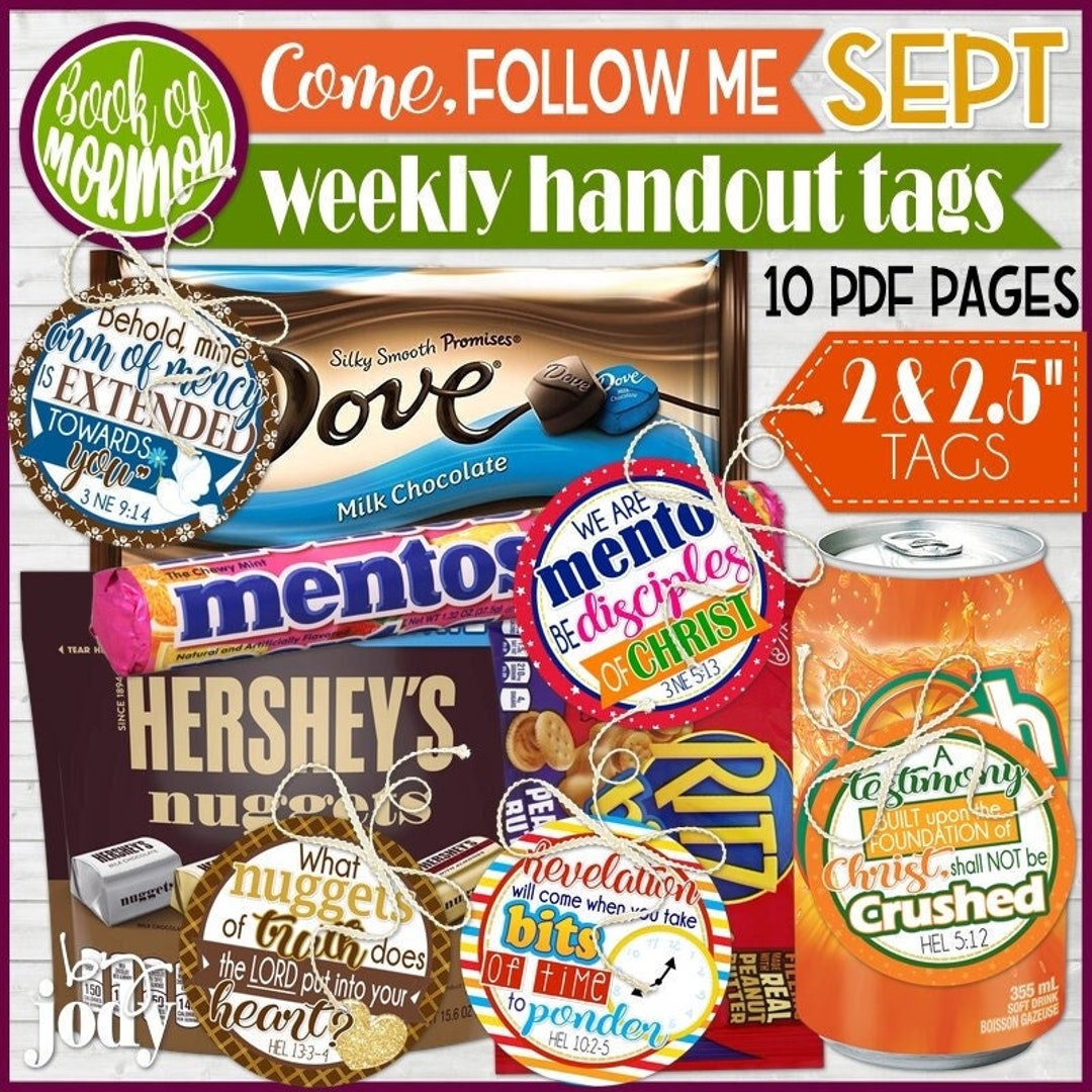 September R Tag Label Book of Mormon Gift Tags, Come Follow Me September Handouts (digital ...