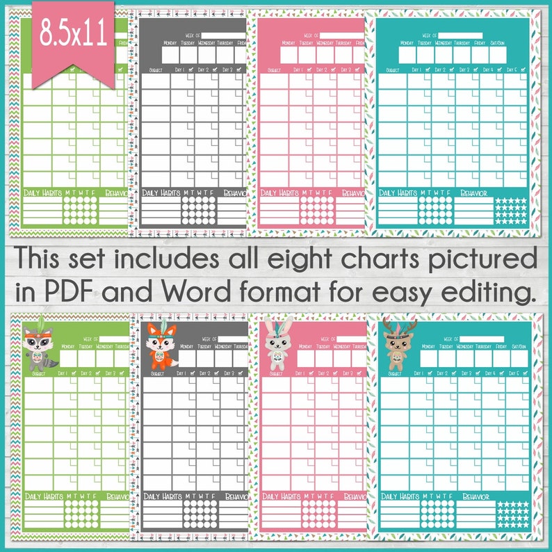 5 Day Homeschool Weekly Checklist, Editable Homeschool Planner, Digital Printable image 2