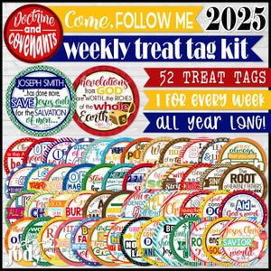 Doctrine & Covenants Handout Tag Bundle, Come Follow Me Gift Tags for 2025, Digital Printable, Gift and Favor Tags
