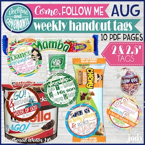 Doctrine & Covenants Favor and Gift Tags, Come Follow Me Gift Tags for AUGUST, Digital Printable, Handouts