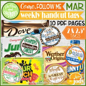 Doctrine & Covenants Favor and Gift Tags, Come Follow Me Gift Tags for MARCH, Digital Printable, Handouts