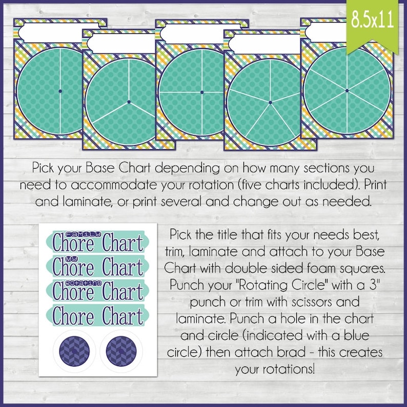 Rotating Family Chore Chart Kit (digital Download) - Etsy