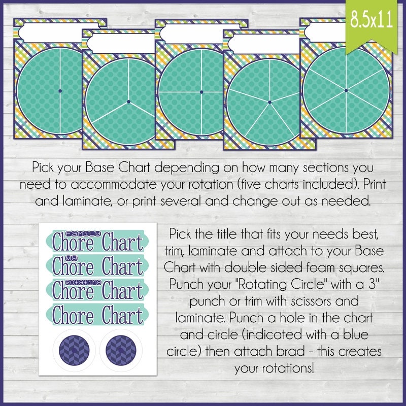 Rotating Family Chore Chart Kit (digital Download) - Etsy