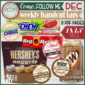 Doctrine & Covenants Favor and Gift Tags, Come Follow Me Gift Tags for DECEMBER, Digital Printable, Handouts