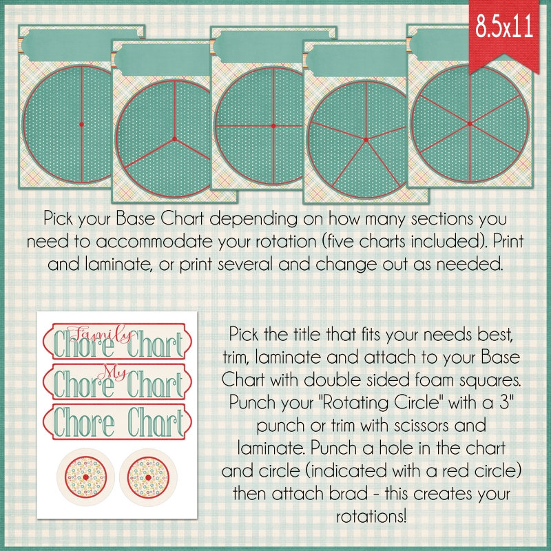 Family Chore Chart Kit, Job Chart, Rotating Family Chore Chart - Etsy