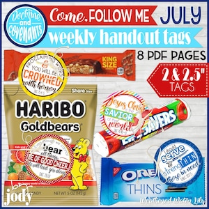 Doctrine & Covenants Favor and Gift Tags, Come Follow Me Gift Tags for JULY, Digital Printable, Handouts