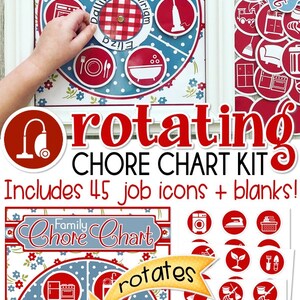Printable Rotating Family Chore Chart Kit (digital Download) - Etsy