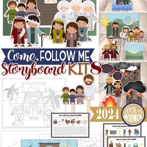 Book of Mormon Storyboard Kit 8, Come, Follow Me 2024, SEPTEMBER, Samuel the Lamanite, Christ's birth and death, Jesus visits the Americas image 10