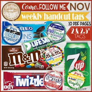 Doctrine & Covenants Favor and Gift Tags, Come Follow Me Gift Tags for NOVEMBER, Digital Printable, Handouts