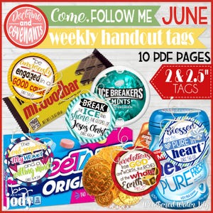 Doctrine & Covenants Favor and Gift Tags, Come Follow Me Gift Tags for JUNE, Digital Printable, Handouts