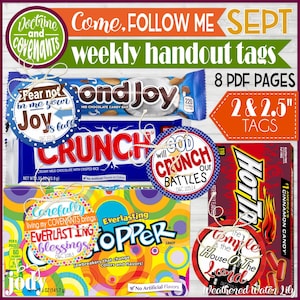 Doctrine & Covenants Favor and Gift Tags, Come Follow Me Gift Tags for SEPTEMBER, Digital Printable, Handouts