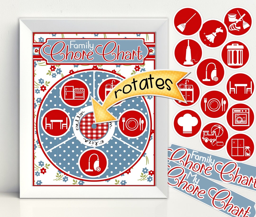 Printable Rotating Family Chore Chart Kit (digital Download) - Etsy