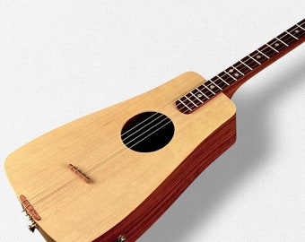 Grande 4-String Tenor Guitar, AKA Baritone Ukulele; Compact Size; Beautiful Woods; Rich Rounded Sound;  Built-in Pickup; Number 537