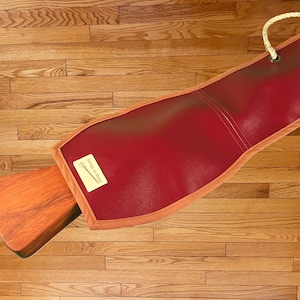 Gig Bag/Carry Case for Stick Dulcimer or Travel Guitar: Custom-Designed, Hand Made, Water-resistant. Medium Brown or Burgundy Red Burgundy Red