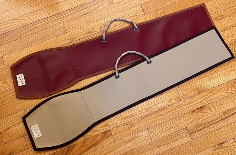 Gig Bag/Carry Case for Stick Dulcimer or Travel Guitar: Custom-Designed, Hand Made, Water-resistant. Medium Brown or Burgundy Red image 2