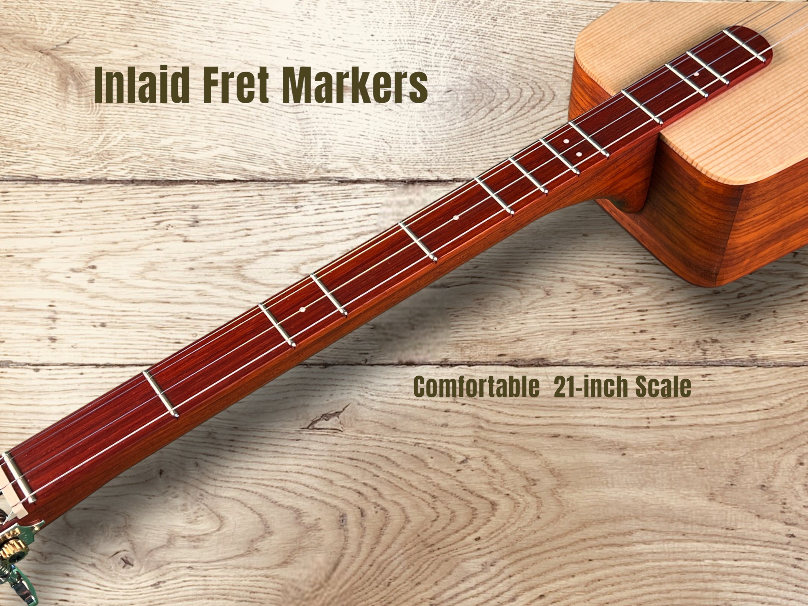 Grande 4string Stick Dulcimer, AKA Dulcitar Beautiful Woods, Full