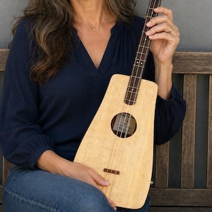 Dulcimer Grande de 4 cuerdas, también conocido como Dulcitar: Maderas preciosas, sonido rico y completo, pastilla incorporada - Número 543