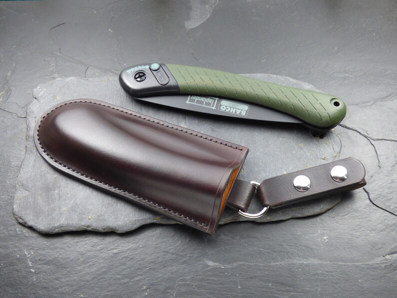 Fait à la main en cuir Bahco lapone Bushcraft Saw gaine
