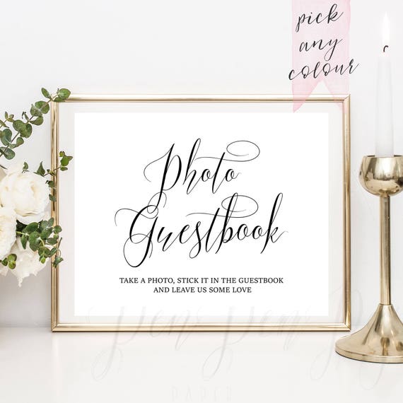 Photo Guestbook Printable. Photo Guestbook Sign. Printable | Etsy