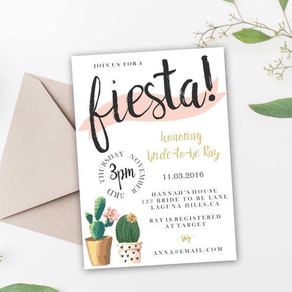 Fiesta Themed Wedding Invitations 9