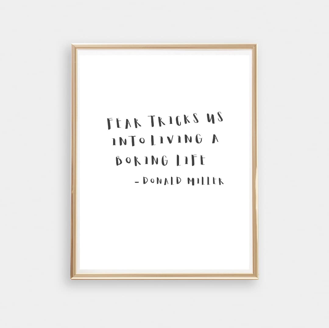 Motivational Quote Printable 8x10 Apartment Decor Fear - Etsy