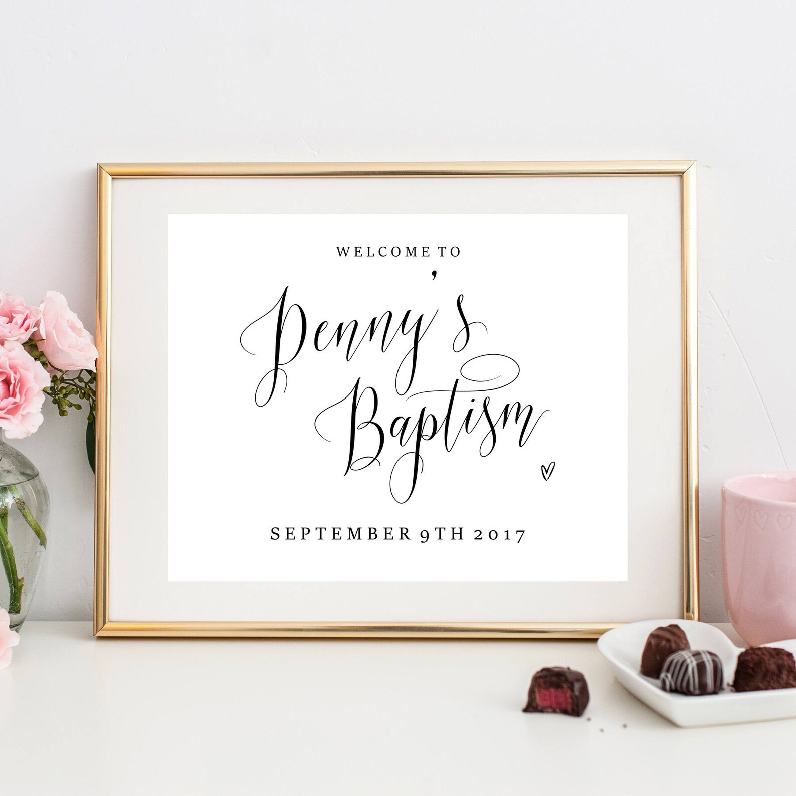 Personalised Baptism Sign Baptism Printable Etsy