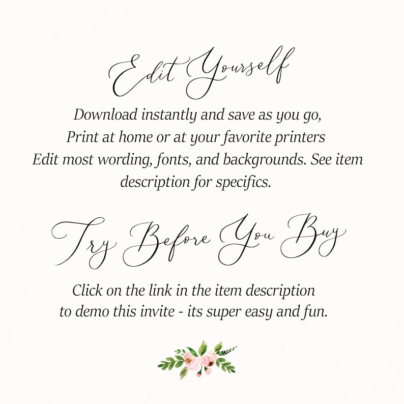 watercolor PPROSEGOLD Rose Gold bridal shower invitation template INSTANT DOWNLOAD edit yourself Bride squad blush and glitter effect