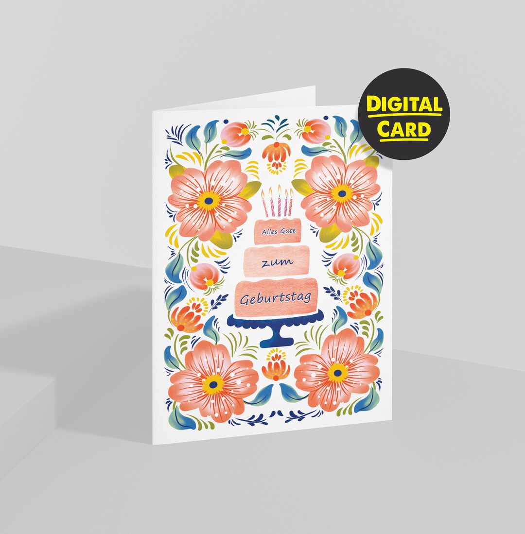 German Birthday Card Printable Birthday Card In German With Etsy german-birthday-card-printable-birthday-card-in-german-with-etsy