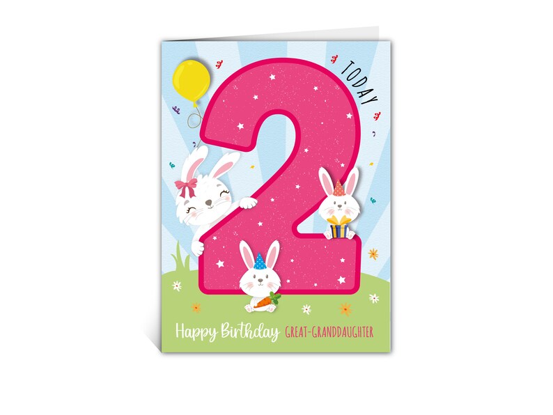 granddaughter age 2 birthday card