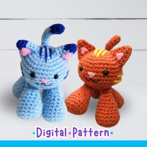 Easy Crochet Amigurumi Pattern, Crochet Cat Pattern, Cat Crochet Pattern, Kitten Crochet Pattern, Beginner Crochet Pattern