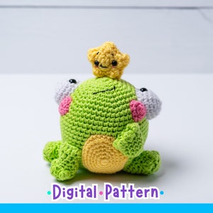 Crochet Green Frog Pattern, Crochet Green Frog Pattern Amigurumi, Green Frog Crochet, Handmade Frog Pattern, Kawaii Crochet Frog
